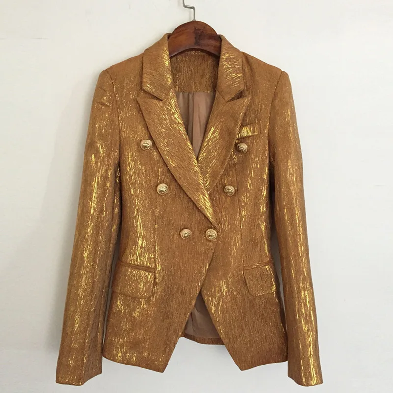 DEAT 2019 Autumn Winter Long Sleeve Double Breasted Button Notched Collar Golden Slim Blazer Women MG471
DEAT 2019 Autumn Winter Long Sleeve Double Breasted Button Notched Collar Golden Slim Blazer Women MG471