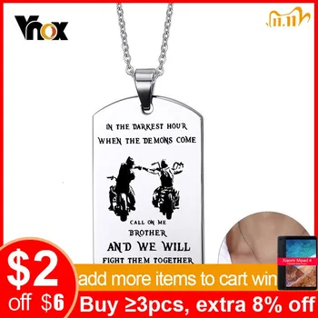 Vnox Personalized Motorcycle Brothers Dog Tag IN THE DARKEST HOUR 316L Stainless Steel Pendants Never Fade Men Necklaces 
Vnox Personalized Motorcycle Brothers Dog Tag IN THE DARKEST HOUR 316L Stainless Steel Pendants Never Fade Men Necklaces