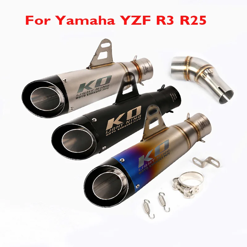 Slip on 51mm Motorcycle Exhaust System Connection Link Pipe Middle Mid Pipe Escape Muffler Silencer Tip for Yamaha YZF R3 R25
Slip on 51mm Motorcycle Exhaust System Connection Link Pipe Middle Mid Pipe Escape Muffler Silencer Tip for Yamaha YZF R3 R25