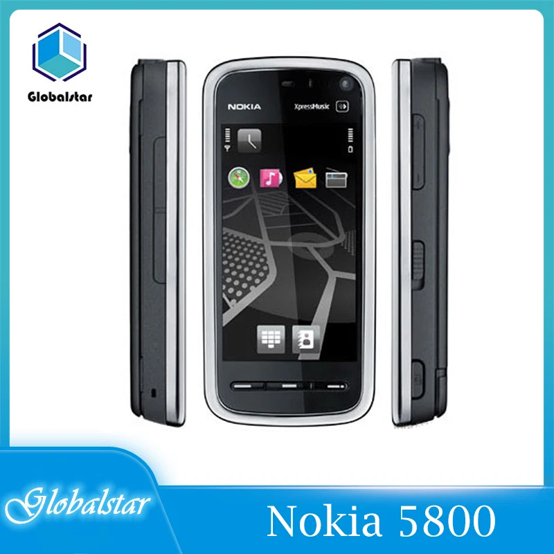 Nokia 5800 Восстановленный Оригинальный xpressmusic 3 2 Мп камера GPS WIFI FM радио Bluetooth год