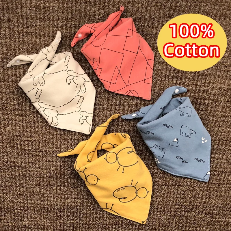 

Baby Cotton Bibs Feeding Smock Triangle Bandana Apron Infant Burp Cloths Saliva Towel Baby Girls Eating Accessory Baby Stuff
