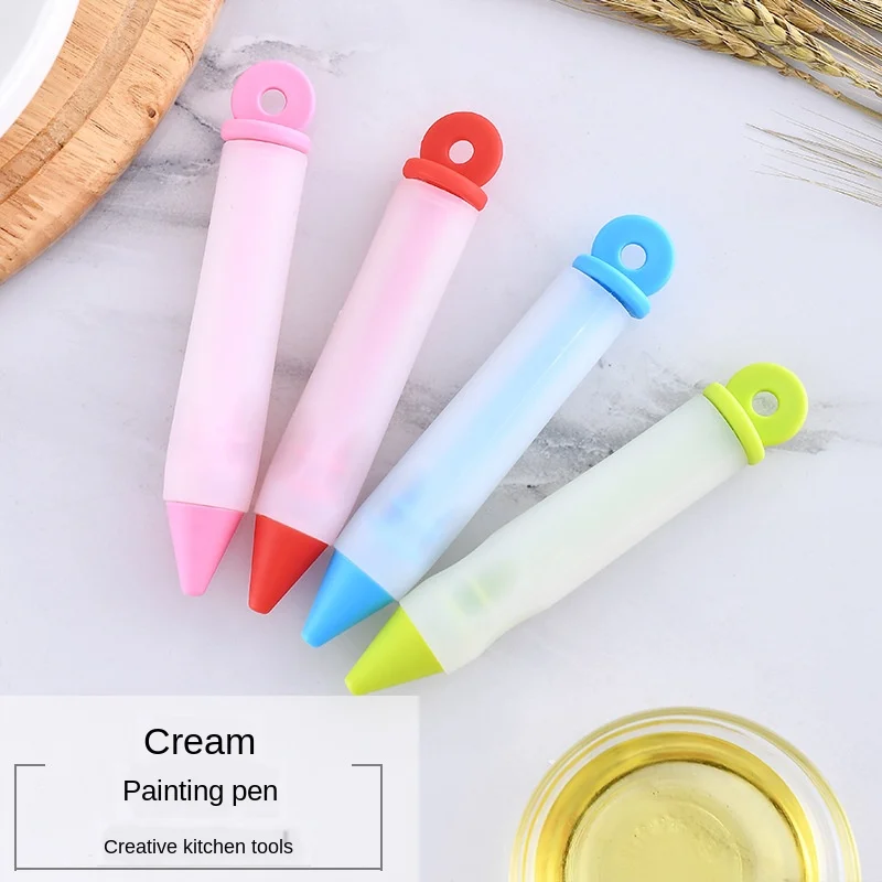 Baking Tools Food Grade Silicone Chocolate Jam Writing Decorating Pen Cake Diy Opium Milking Oil Gun | Дом и сад