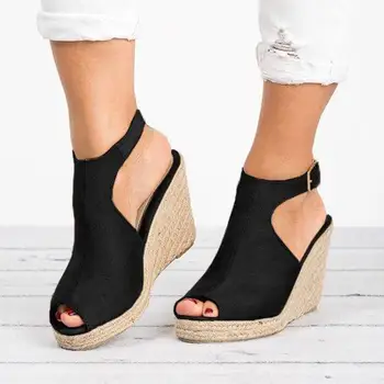 Espadrille Casual Open Toe Sandals Women Peep Toe Suede Mid Heels Sandals Ladies Buckle Strap Wedge Shoes Female Sandalias D25
Espadrille Casual Open Toe Sandals Women Peep Toe Suede Mid Heels Sandals Ladies Buckle Strap Wedge Shoes Female Sandalias D25