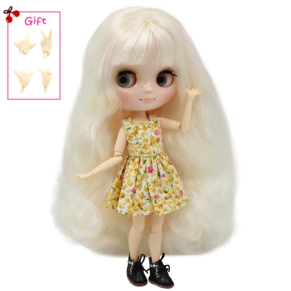 Фото ICY DBS Middie Blyth doll Series No.BL6025/1017 Golden mix Pink hair with bangs natural skin 1/8 bjd | Игрушки и хобби