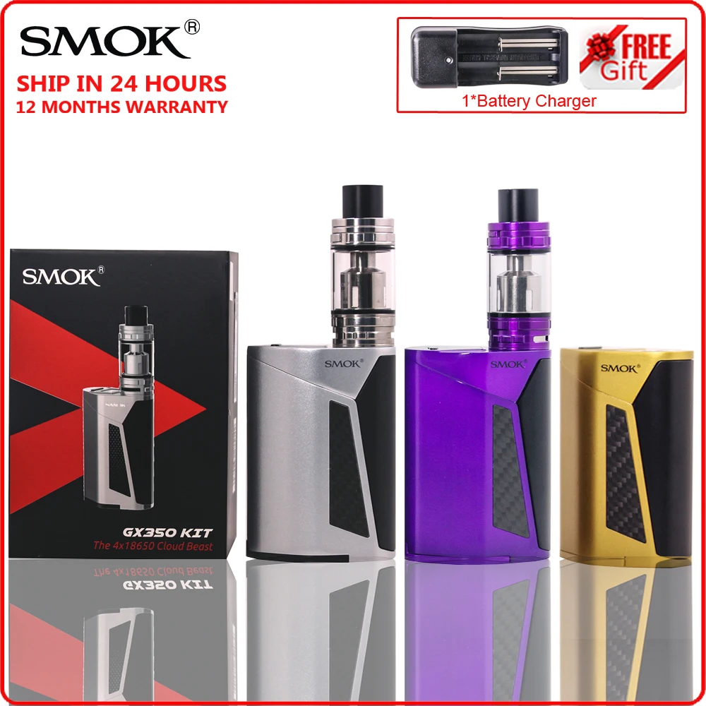 

Original SMOK GX350 Kit 350W Electronic Cigarette Vape Box Mod with Battery Charger TFV8 Vaporizer 6ml Atomizer Tank E Cigarette