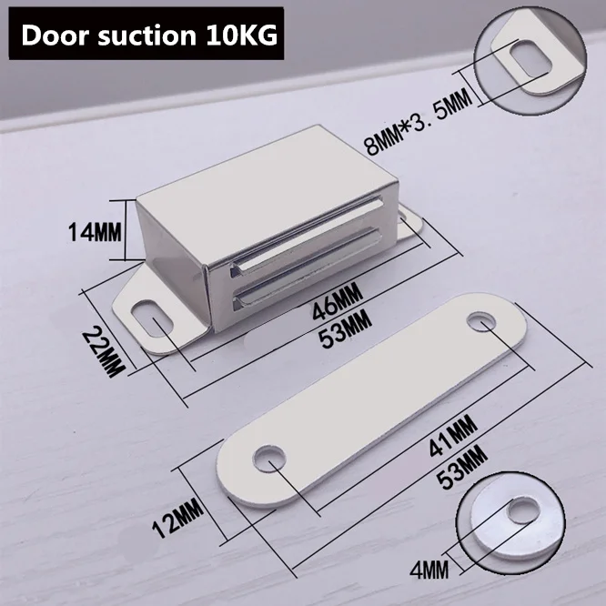 

10pcs stainless steel Magnetic Door Catches Cupboard Wardrobe Magnetic Cabinet Latch Catches Stop Stoppers Self-Aligning Magnet