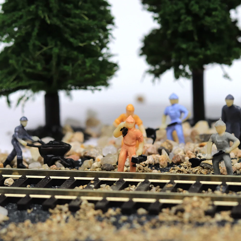 1:87 HO Scale Model railway Workers Landscape Model Train Railway Layout Scenery DIY Miniature Dioramas Display Gaming 1:87 HO Scale Model railway Workers Landscape Model Train Railway Layout Scenery DIY Miniature Dioramas Display Gaming