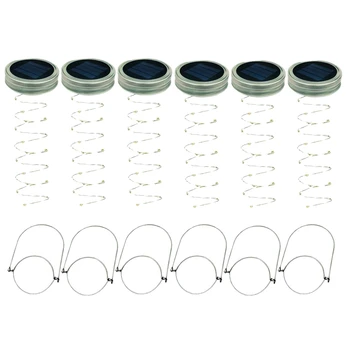 Solar Mason Jar Lid Lights, 6 Pack 20 Led String Fairy Star Firefly Jar Lids Lights,6 Hangers Included(Jars Not Included), Patio
Solar Mason Jar Lid Lights, 6 Pack 20 Led String Fairy Star Firefly Jar Lids Lights,6 Hangers Included(Jars Not Included), Patio
