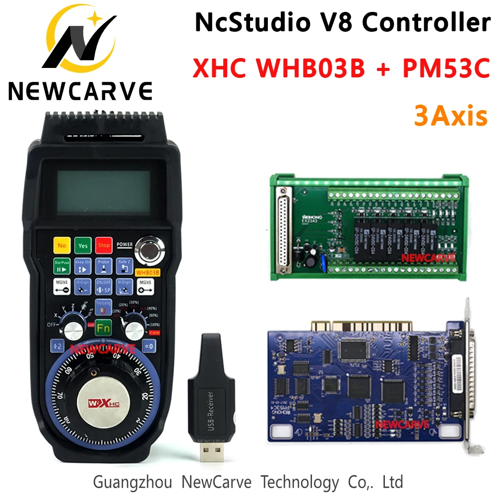 Nc Studio V8 Controller Kit PM53C Breakout Board Control Card + XHC WHB03B Wireless MPG 3 Axis WEIHONG Controller NEWCARVE
Nc Studio V8 Controller Kit PM53C Breakout Board Control Card + XHC WHB03B Wireless MPG 3 Axis WEIHONG Controller NEWCARVE