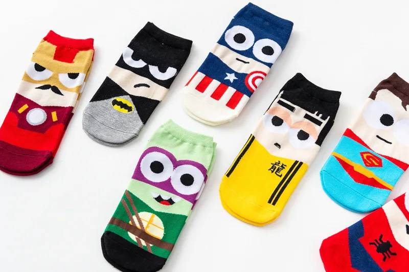 1 Pairs Women Ankle Socks Men Cartoon Superhero Spider-man Happy Funny Socks Male Hip Hop Casual Cotton Boat Socks High Quality 1 Pairs Women Ankle Socks Men Cartoon Superhero Spider-man Happy Funny Socks Male Hip Hop Casual Cotton Boat Socks High Quality