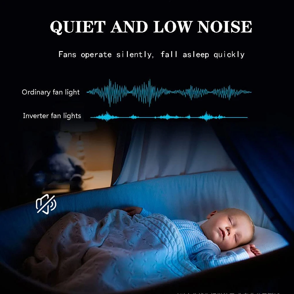 LED Silent Ceiling Fan Light with Lamp and Remote Control Dimmable Chandelier Invisible Fans Children's Room Bedroom Lighting LED Silent Ceiling Fan Light with Lamp and Remote Control Dimmable Chandelier Invisible Fans Children's Room Bedroom Lighting