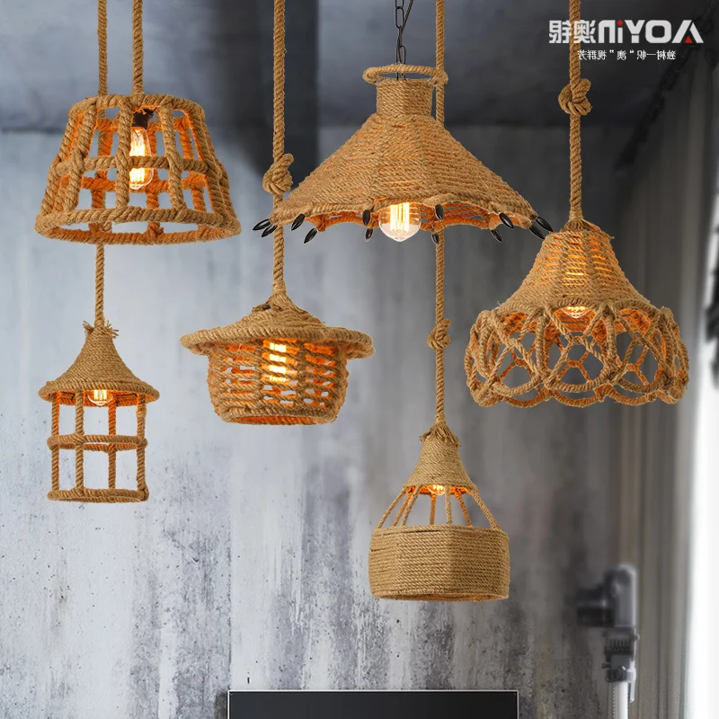 Vintage Loft Rope Pendant Light Creative Personality Industrial Lamp Edison Bulb American Style For Living Room Decoration
Vintage Loft Rope Pendant Light Creative Personality Industrial Lamp Edison Bulb American Style For Living Room Decoration
