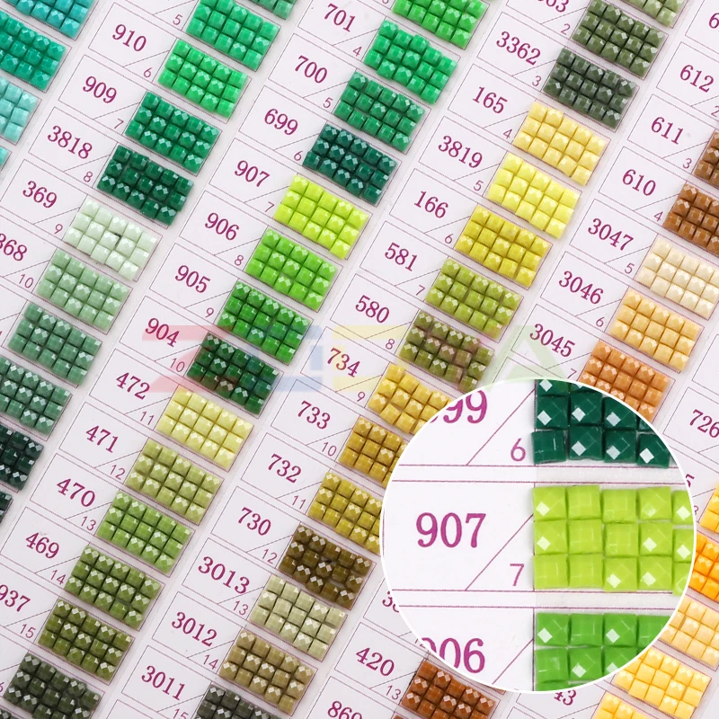 Color contrast full range 447 DMC diamond color card Rhinestone color identification card square/round diamond comparison 9Sk05
Color contrast full range 447 DMC diamond color card Rhinestone color identification card square/round diamond comparison 9Sk05