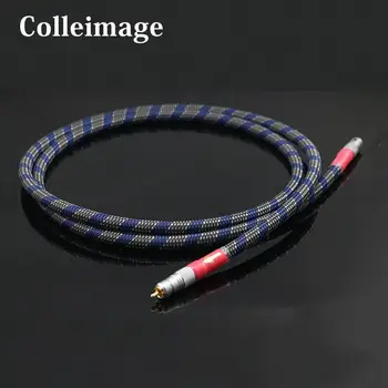 Colleimage Hi-End 8N OFC Ortofon 75ohm Hifi Digital RCA Interconnect Cable Cable Audio 2rca to 2rca Interconnect Cable