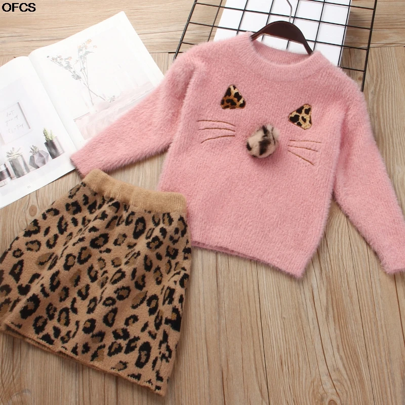 Girls Clothes Set For Autumn Winter Tops Sweater +Skirt Cartoon Girls Suits 2021 New Kids Girl Princess Clothes Kids Knitwear
Girls Clothes Set For Autumn Winter Tops Sweater +Skirt Cartoon Girls Suits 2021 New Kids Girl Princess Clothes Kids Knitwear