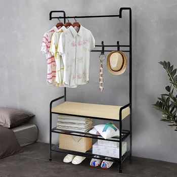 Metal Floor-Standing Coat Rack Hanging Clothes Rack with Comfortable Cushion Simple Clothes Hanger Rack Storage Shelf for Home
Metal Floor-Standing Coat Rack Hanging Clothes Rack with Comfortable Cushion Simple Clothes Hanger Rack Storage Shelf for Home