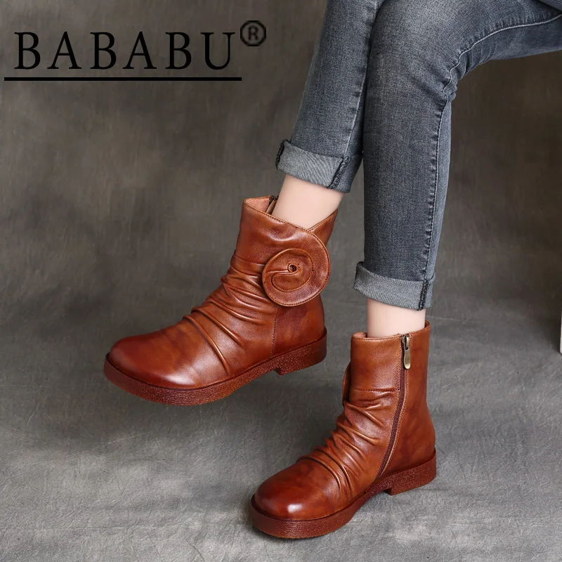 2019 autumn and winter new handsome retro leather British flat with knight boots short boots soft bottom boots
2019 autumn and winter new handsome retro leather British flat with knight boots short boots soft bottom boots