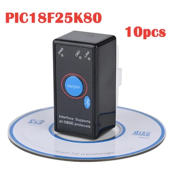 10pcs PIC18F25K80 ELM327 V1.5 Bluetooth with Switch ELM 327 OBD2 Code Reader for Android Window Car Diagnostic Scanner 
10pcs PIC18F25K80 ELM327 V1.5 Bluetooth with Switch ELM 327 OBD2 Code Reader for Android Window Car Diagnostic Scanner