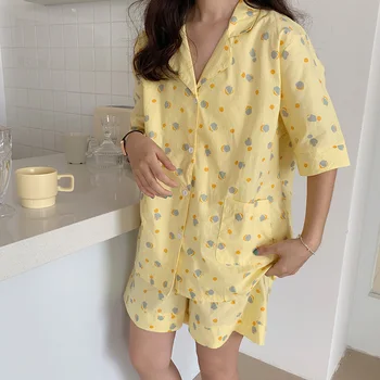 Pijama Mujer Simple Cotton Linen Sleepwear Set Summer Print Sexy Pajama Short Sleeve+Shorts 2pcs Home Suit Cute Breathable S1046
Pijama Mujer Simple Cotton Linen Sleepwear Set Summer Print Sexy Pajama Short Sleeve+Shorts 2pcs Home Suit Cute Breathable S1046
