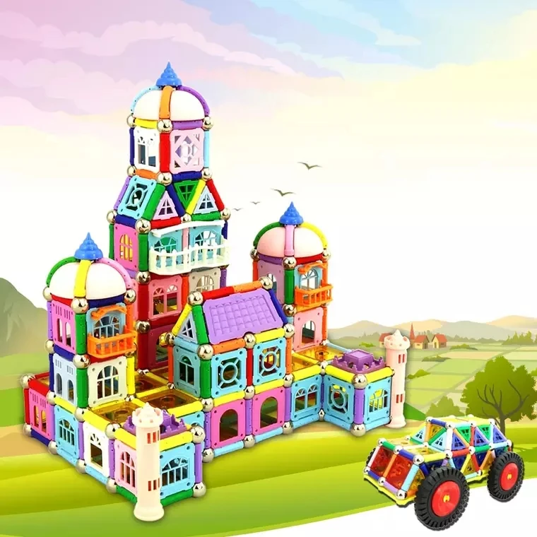 150-438pcs Magnet Sticks with Metal Balls Castle Designer Magnetic Blocks Building Construction Educational Toy For Kids Gifts
150-438pcs Magnet Sticks with Metal Balls Castle Designer Magnetic Blocks Building Construction Educational Toy For Kids Gifts