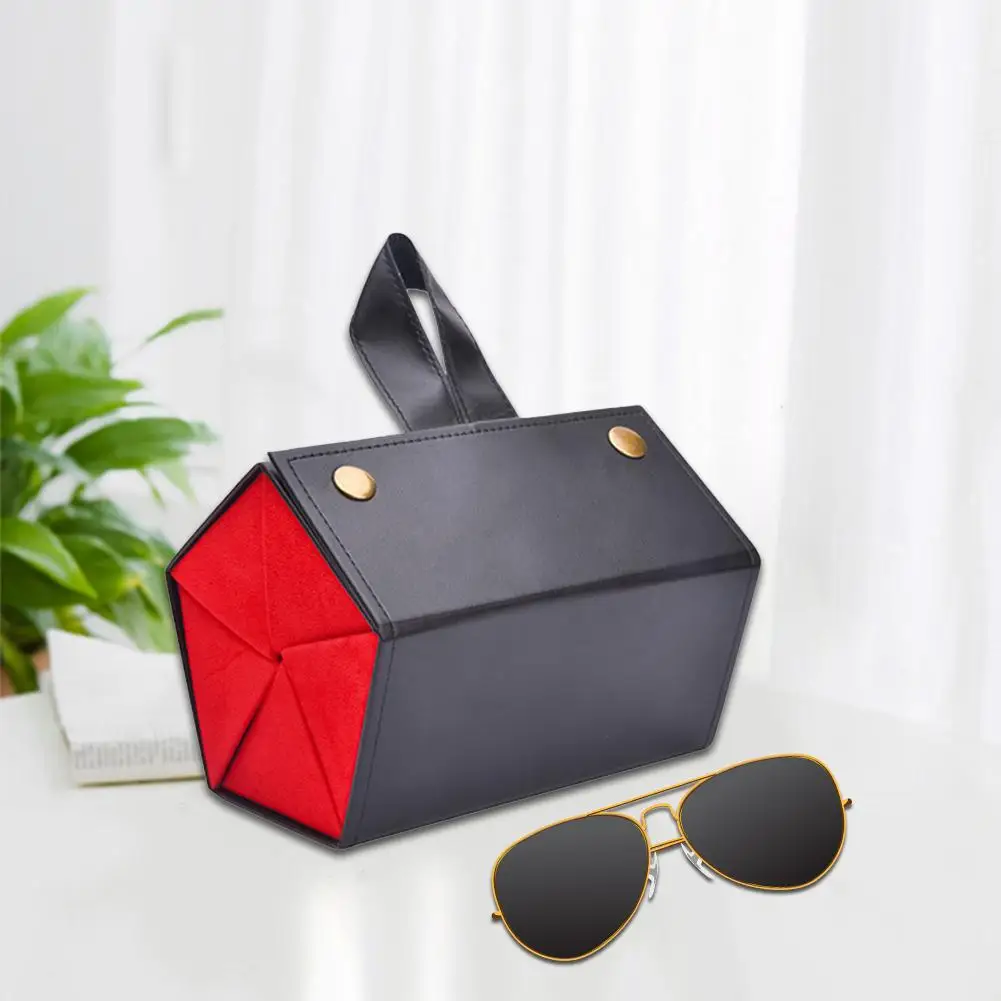 Glasses Storage Box Portable Sunglasses Organizer Stylish Simple Retro Leather Glasses Display Case 5 Slots #4W
Glasses Storage Box Portable Sunglasses Organizer Stylish Simple Retro Leather Glasses Display Case 5 Slots #4W