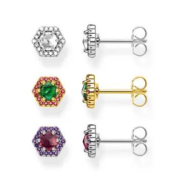 Hexagon Stud Earrings for Women Men 925 Sterling Silver Green Red Yellow Zircon Fashion Jewelry High Quality Ear Stud Wholesale
Hexagon Stud Earrings for Women Men 925 Sterling Silver Green Red Yellow Zircon Fashion Jewelry High Quality Ear Stud Wholesale