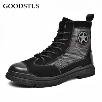 GOODSTUS Men Genuine Leather Martin Boots Breathable Comfortable Lace-Up Anti-Slip New Fashion Male Outdoor Walking Casual Shoe
GOODSTUS Men Genuine Leather Martin Boots Breathable Comfortable Lace-Up Anti-Slip New Fashion Male Outdoor Walking Casual Shoe