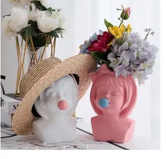 CREATIVE NORDIC RESIN HUMAN HEAD VASE GIRL BUBBLE GUM MODERN HOME DECORATIVE ORNAMENTS CRAFTS FLOWER VASE FLOWER ARRANGEMENT
CREATIVE NORDIC RESIN HUMAN HEAD VASE GIRL BUBBLE GUM MODERN HOME DECORATIVE ORNAMENTS CRAFTS FLOWER VASE FLOWER ARRANGEMENT