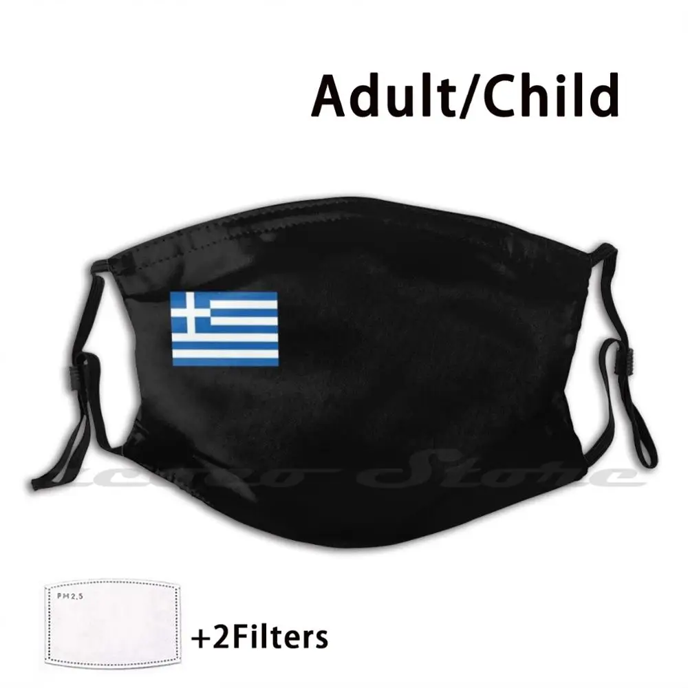 

Greece Flag Face Mask Mask DIY Washable Filter Pm2.5 Mouth Trending Greece Greek Hellenic Hellas Athens Greece Greek Hellenic