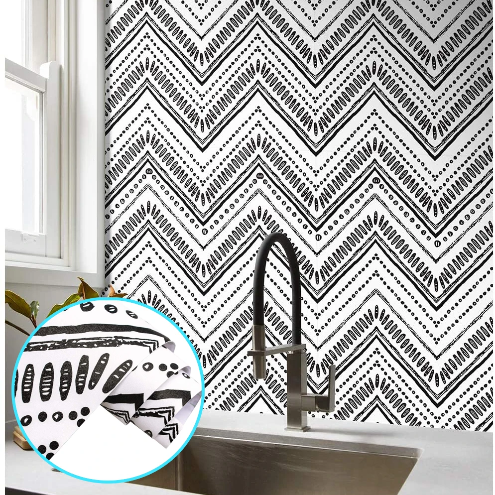 BUNPIG Modern Circle Oval Stripe Photo Wallpaper Black White Vinyl Wall Sticker Self Adhesive Decorative Mural for Bedroom Walls
BUNPIG Modern Circle Oval Stripe Photo Wallpaper Black White Vinyl Wall Sticker Self Adhesive Decorative Mural for Bedroom Walls