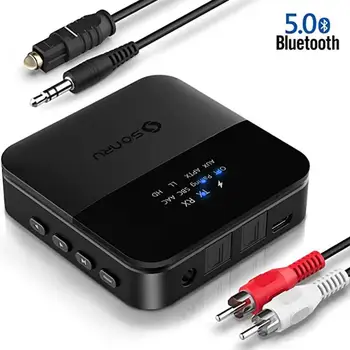 NEW Bluetooth 5.0 Receiver Transmitter Adapter 2 IN 1 3.5mm AUX Jack RCA Music Wireless Audio Adapter For IOS Android TV 
NEW Bluetooth 5.0 Receiver Transmitter Adapter 2 IN 1 3.5mm AUX Jack RCA Music Wireless Audio Adapter For IOS Android TV