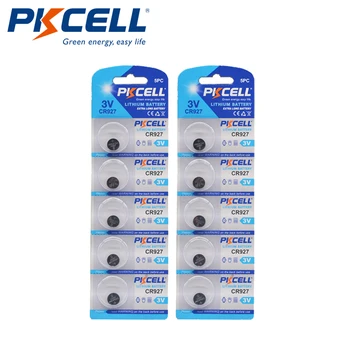 10Pcs/ 2Cards PKCELL CR927 3V Lithium Button Cell Battery 30mAh For Watches Toys Calculator CR927 Battery
10Pcs/ 2Cards PKCELL CR927 3V Lithium Button Cell Battery 30mAh For Watches Toys Calculator CR927 Battery