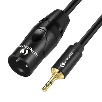 3.5 mm (1/8 Inch) TRS Stereo Male to XLR Male Balanced Interconnect Audio Cable for professional recording studios public speak
3.5 mm (1/8 Inch) TRS Stereo Male to XLR Male Balanced Interconnect Audio Cable for professional recording studios public speak