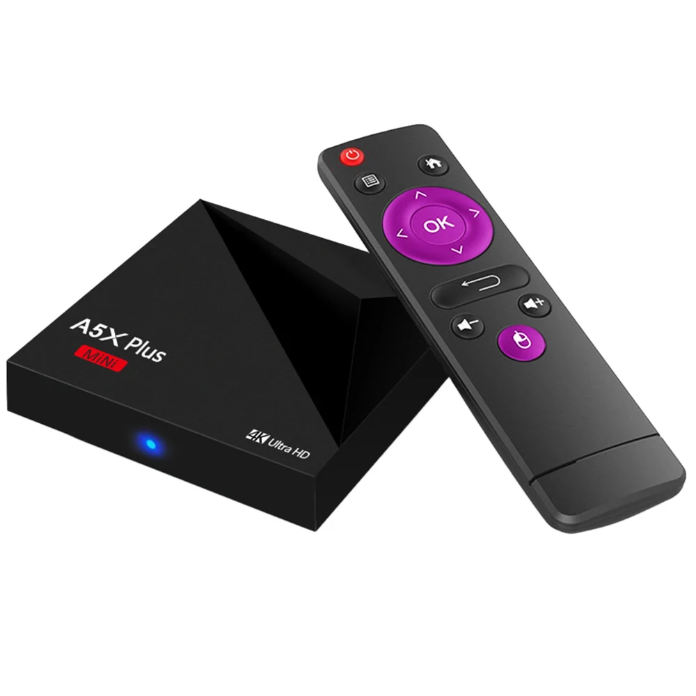 A5X Plus mini Smart Android 9.0 TV Box RK3328 Quad Core 4K VP9 H.265 HDR10 USB3.0 2G / 16G Mini PC DLNA WiFi LAN Set-Top Box
A5X Plus mini Smart Android 9.0 TV Box RK3328 Quad Core 4K VP9 H.265 HDR10 USB3.0 2G / 16G Mini PC DLNA WiFi LAN Set-Top Box