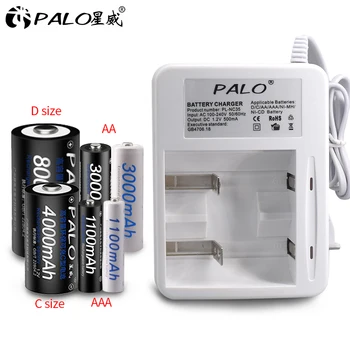Palo Quick charge AA AAA C D Battery Charger Smart LED recycle safe for 1.2V NiMH NiCD AA AAA C D Size Rechargeable Battery
Palo Quick charge AA AAA C D Battery Charger Smart LED recycle safe for 1.2V NiMH NiCD AA AAA C D Size Rechargeable Battery