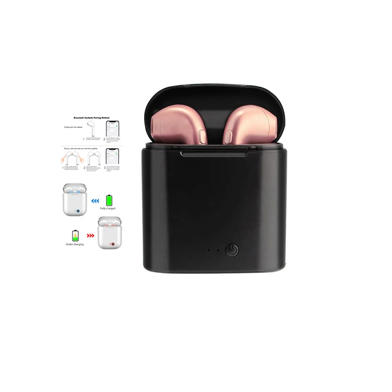 I7 I7s TWS Mini Bluetooth Earbuds 4.2 Wireless Earphone with Charger Box Car Headset with Mic for IPhone Mobile Phone
I7 I7s TWS Mini Bluetooth Earbuds 4.2 Wireless Earphone with Charger Box Car Headset with Mic for IPhone Mobile Phone