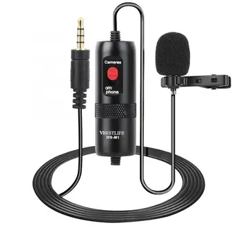 VBESTLIFE 3.5mm Audio Video Record Lavalier Lapel Microphone Omnidirectional Condenser Clip On Mic for Smartphone Vlog Camera
VBESTLIFE 3.5mm Audio Video Record Lavalier Lapel Microphone Omnidirectional Condenser Clip On Mic for Smartphone Vlog Camera