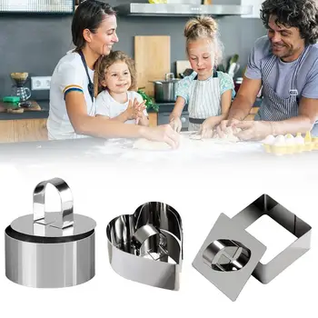 Set of 3Cake Rings Stainless Steel Food Pastry Dessert Ring Mousse Molds with Pusher for Molding Layering Cake Cutting 40DC18
Set of 3Cake Rings Stainless Steel Food Pastry Dessert Ring Mousse Molds with Pusher for Molding Layering Cake Cutting 40DC18