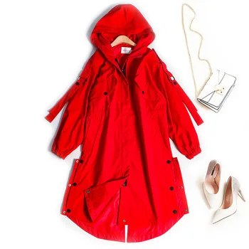 Red Trench Coat Women Hooded Long Windbreaker Overcoat For Femme Fashions Loose Korean Style Fall 2019 Autumn Clothes Button0186
Red Trench Coat Women Hooded Long Windbreaker Overcoat For Femme Fashions Loose Korean Style Fall 2019 Autumn Clothes Button0186