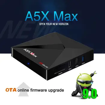 A5X MAX TV Box 4GB DDR3 SDRAM 32GB Flash RK3318 Quad-Core for Android 9.0 4K HD H.265 2.4G WiFi Media Player
A5X MAX TV Box 4GB DDR3 SDRAM 32GB Flash RK3318 Quad-Core for Android 9.0 4K HD H.265 2.4G WiFi Media Player