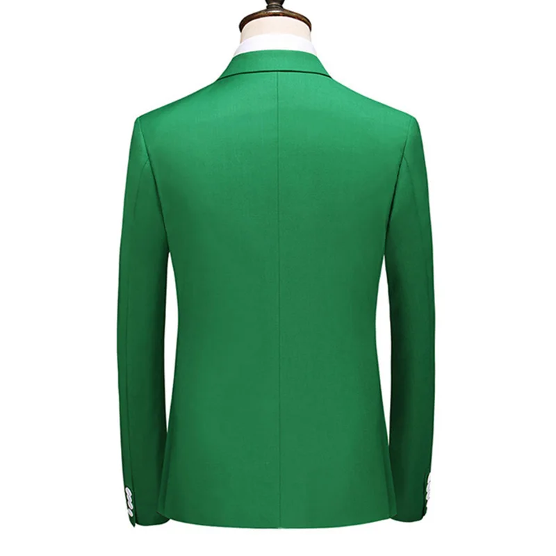 Men's Casual Business Pure Color Double Breasted Suit Jacket main image 0