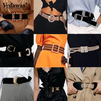 Vedawas Solid Gold Color Metal Buckle Belt for Women Trendy Black Leather Velvet Waist Belt Female Waistbands Gift Wholesale
Vedawas Solid Gold Color Metal Buckle Belt for Women Trendy Black Leather Velvet Waist Belt Female Waistbands Gift Wholesale