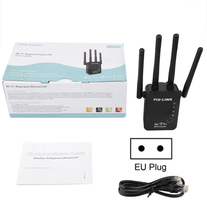 300Mbps Wireless Router Network Extender Wifi Signal Amplifier Repeater Wifi Repeater with RJ45 Network Cable US/EU/UK/AU Plug
300Mbps Wireless Router Network Extender Wifi Signal Amplifier Repeater Wifi Repeater with RJ45 Network Cable US/EU/UK/AU Plug