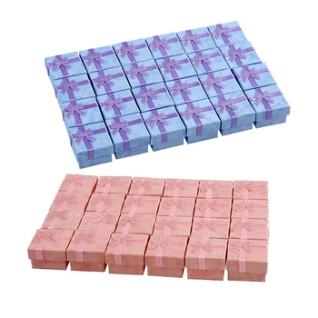 48 Pcs Ring Earring Jewelry Display Gift Box Bowknot Square Case Pink & Purple
48 Pcs Ring Earring Jewelry Display Gift Box Bowknot Square Case Pink & Purple