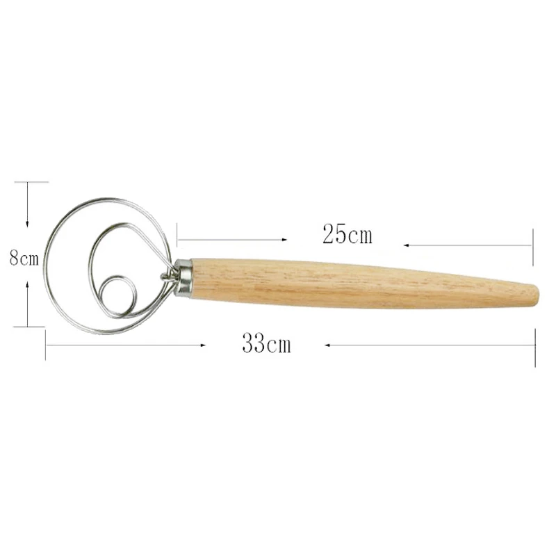 Bread Dough Whisk Mixer Egg Beater Wooden Handle Accessories Tool For Kitchen OCT998
Bread Dough Whisk Mixer Egg Beater Wooden Handle Accessories Tool For Kitchen OCT998
