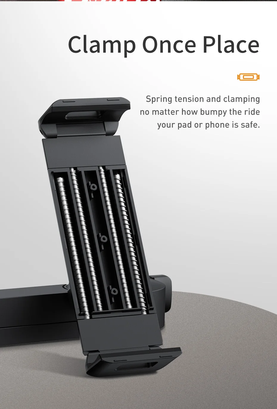 Gadgetoo Baseus Fun Journey Backseat Lazy Bracket Car Seat Rear Phone Holder For 4.7-12.3 Inch Phones And Tablets