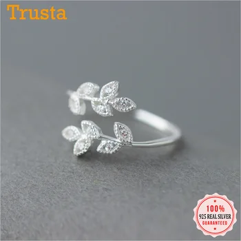 Trustdavis Luxury Women Leaf CZ Opening Ring Fashion Pure 925 Sterling Silver Finger Rings For Trend Women Wedding Jewelry DS483
Trustdavis Luxury Women Leaf CZ Opening Ring Fashion Pure 925 Sterling Silver Finger Rings For Trend Women Wedding Jewelry DS483
