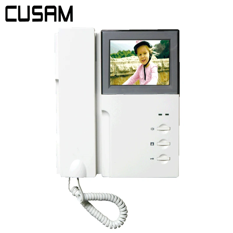 CUSAM 4.3'' LCD Video Intercom Doorbell Video Door Phone System Two-way Audio with Handset Indoor Monitor Display
CUSAM 4.3'' LCD Video Intercom Doorbell Video Door Phone System Two-way Audio with Handset Indoor Monitor Display