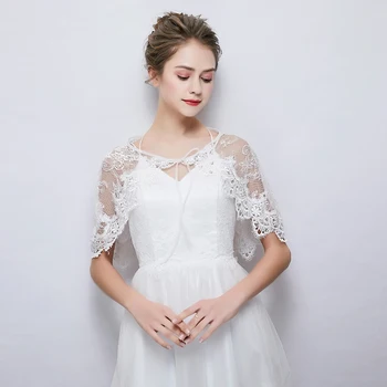 White Sheer Lace Wrap Rhinestone Cover Up Stole for Wedding Bridal Shawl Handmade Lace-up Bolero Women Fashion Jacket 
White Sheer Lace Wrap Rhinestone Cover Up Stole for Wedding Bridal Shawl Handmade Lace-up Bolero Women Fashion Jacket
