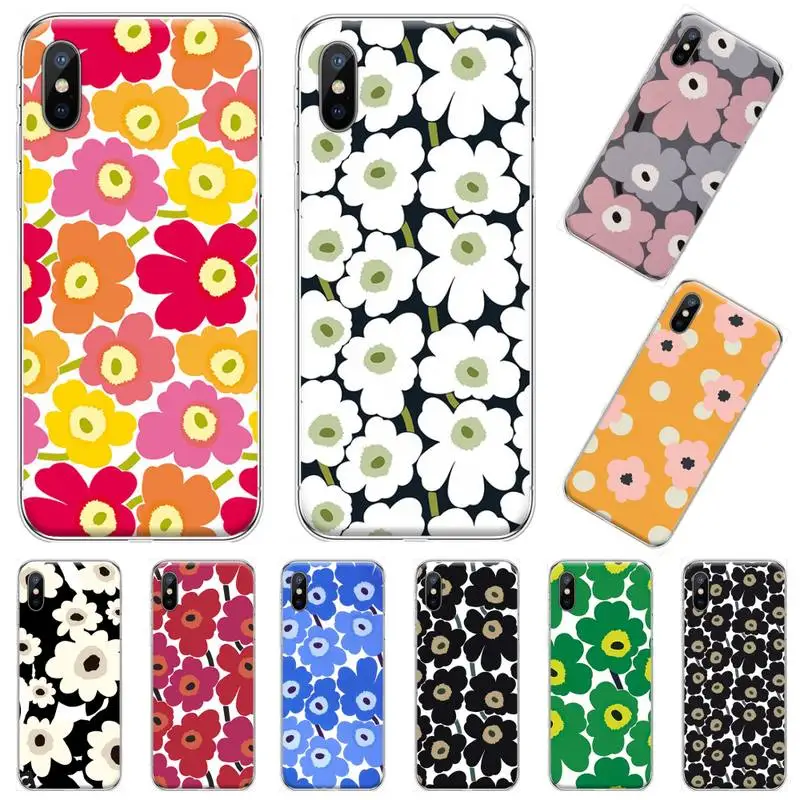 Цветной цветочный Рисунок Marimekko DIY чехол для телефона iphone 4 4s 5 5s 5c se 6 6s 7 8 plus x xs xr 11 pro
